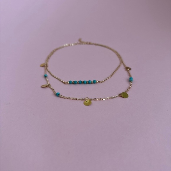 Layered Coin Faux Gold Necklace - Picture 3 of 4